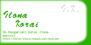ilona korai business card